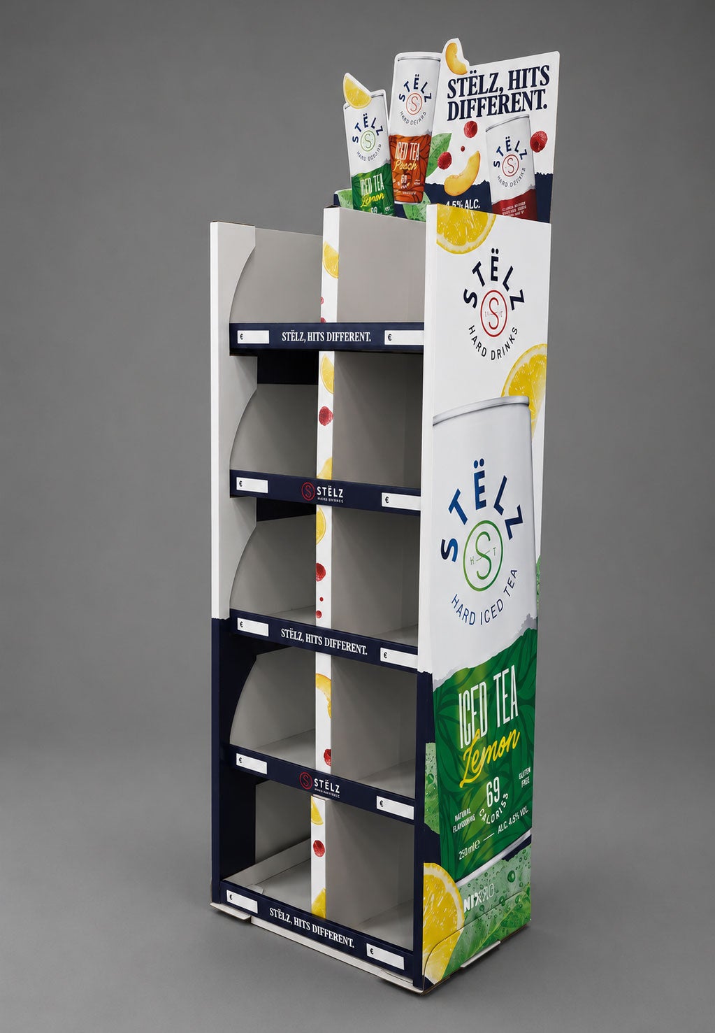 2 Second HANG-IN Display met 5 trays en tussenschot 2 Second HANG-IN Display met 5 trays en tussenschot