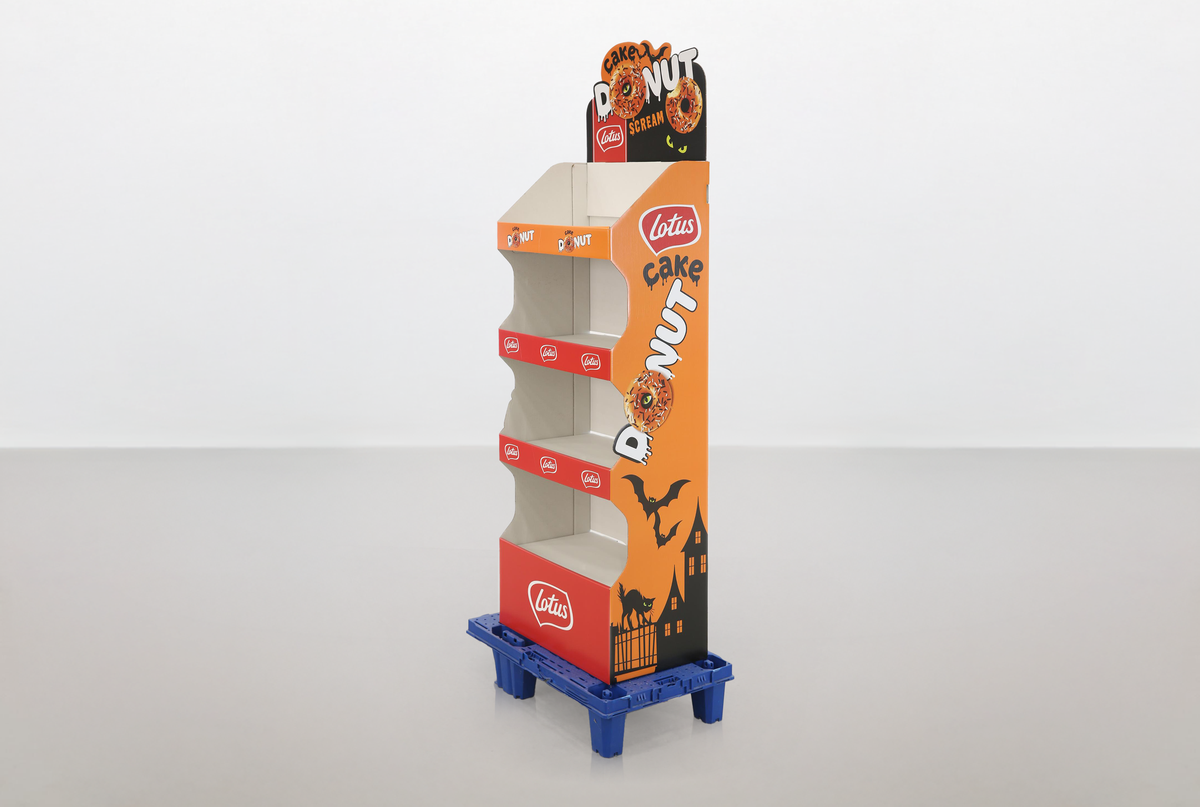 Kartonnen palletdisplay - Lotus - Holbox Kartonnen palletdisplay - Lotus - Holbox