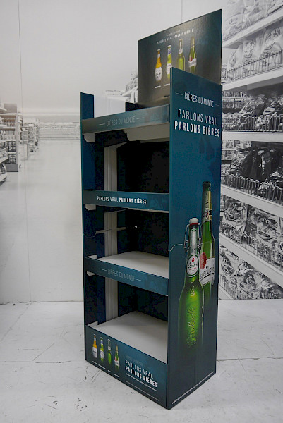 2 Second FOLDABLE SHOP Display Bières du monde