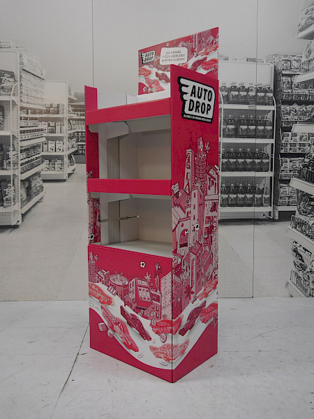 2 Second FOLDABLE SHOP Display Autodrop